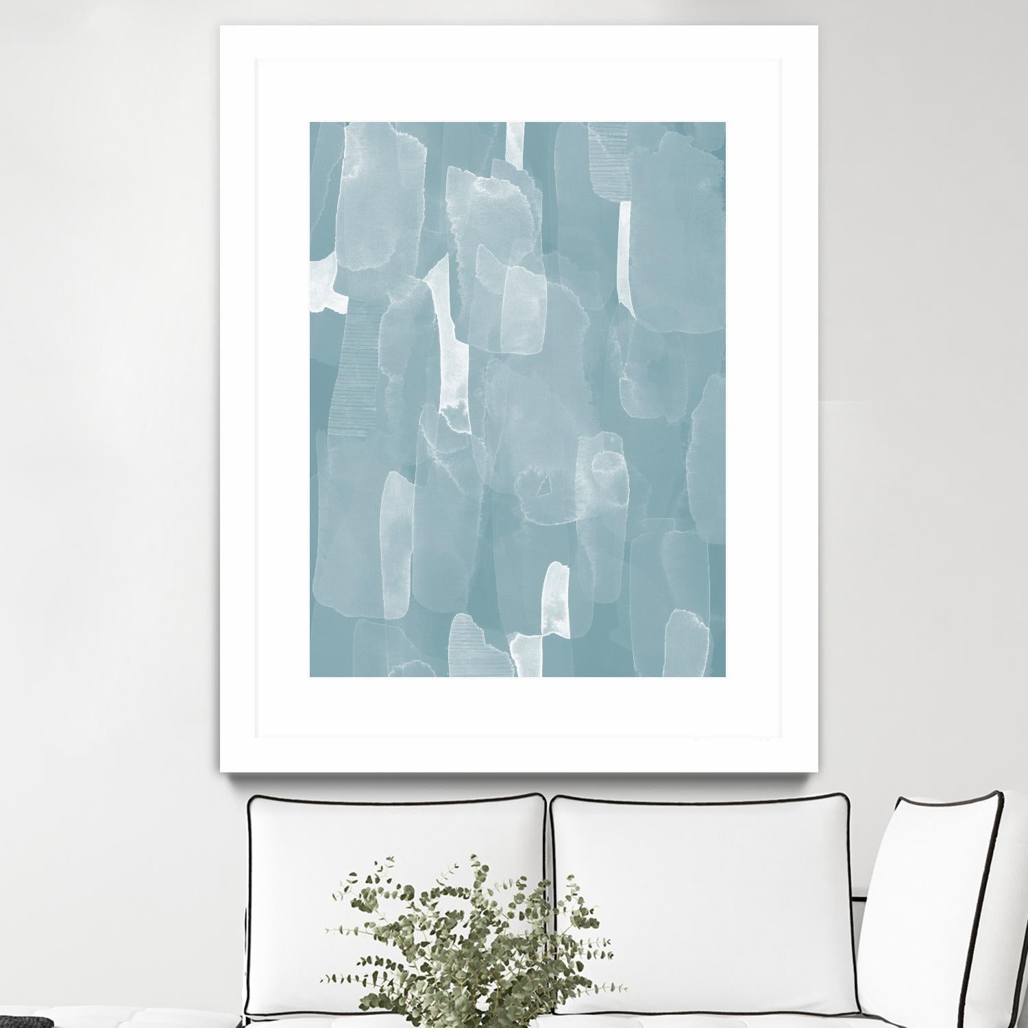Smoke Stack II by Grace Popp on GIANT ART - blue abstract