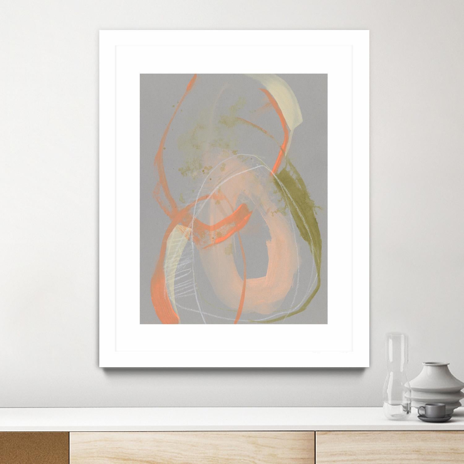 Pastel Loops I by Jennifer Goldberger on GIANT ART - orange abstract abstract
