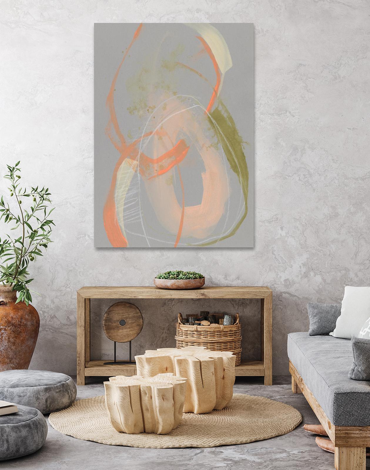 Pastel Loops I by Jennifer Goldberger on GIANT ART - orange abstract abstract