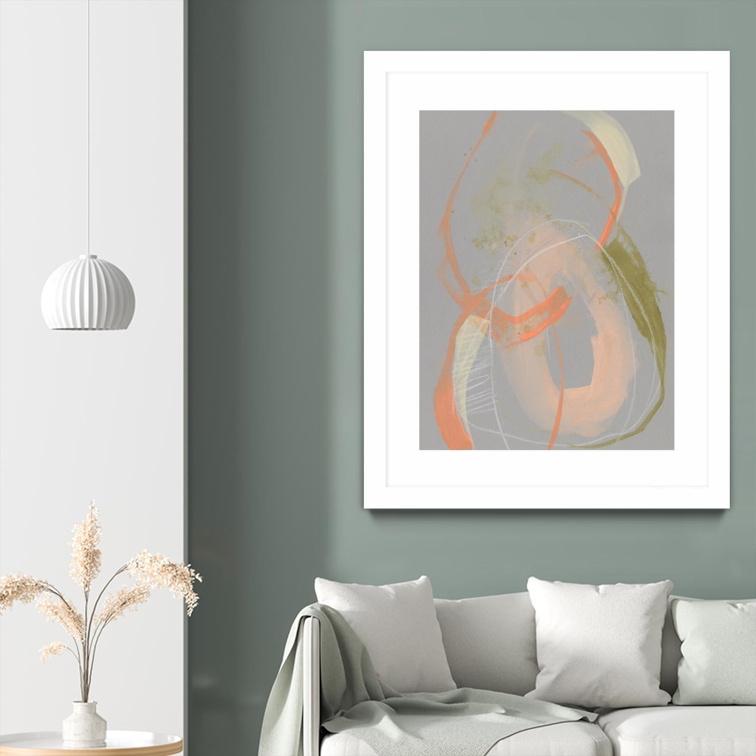 Pastel Loops I by Jennifer Goldberger on GIANT ART - orange abstract abstract