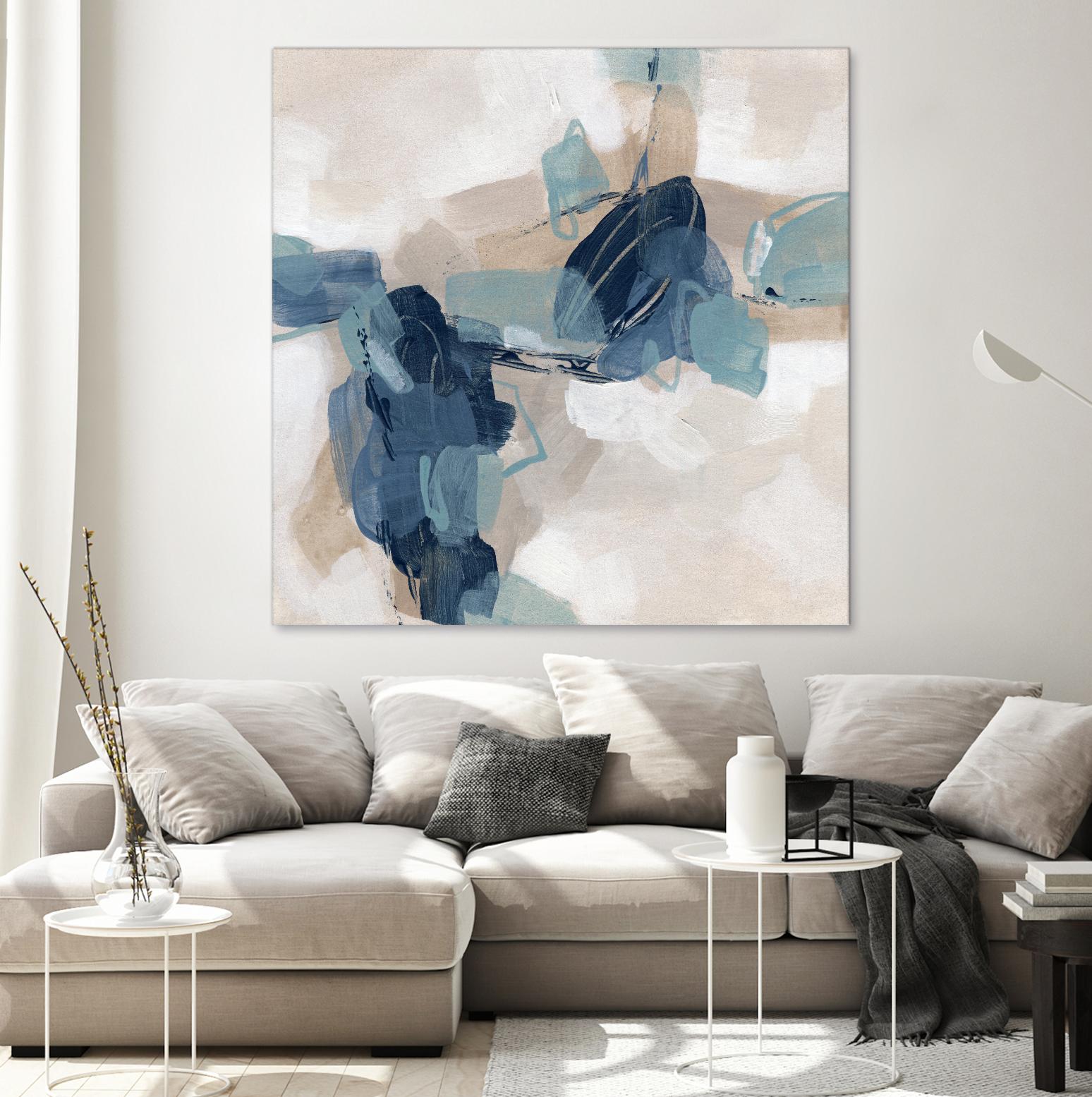 Blues Chorus I by June Vess on GIANT ART - beige abstract abstract