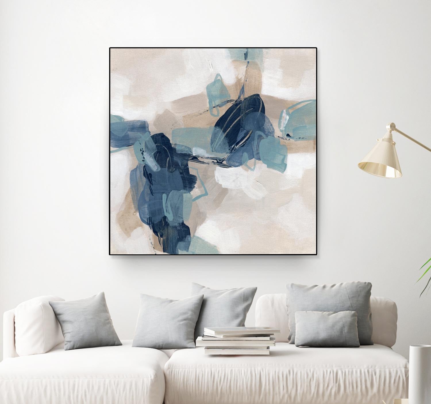 Blues Chorus I by June Vess on GIANT ART - beige abstract abstract