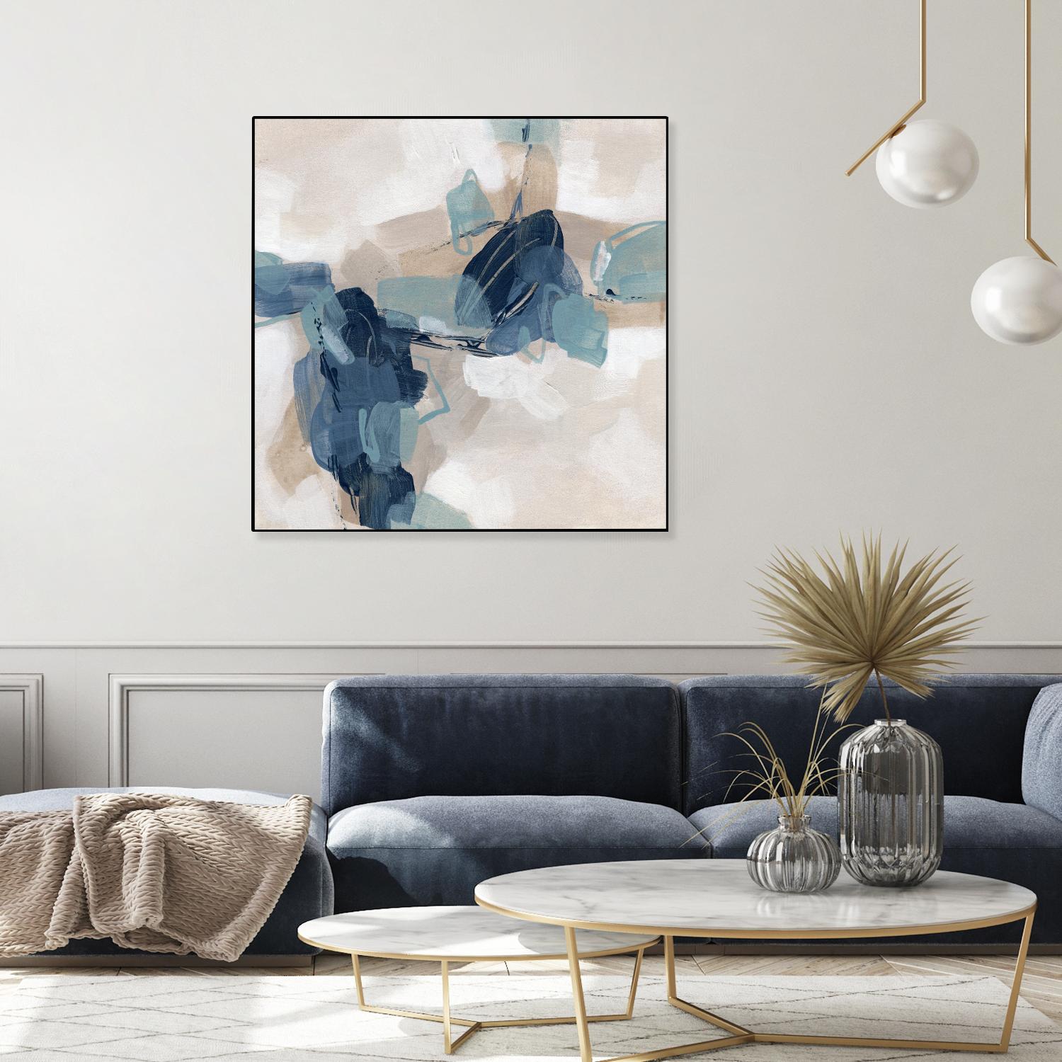 Blues Chorus I by June Vess on GIANT ART - beige abstract abstract