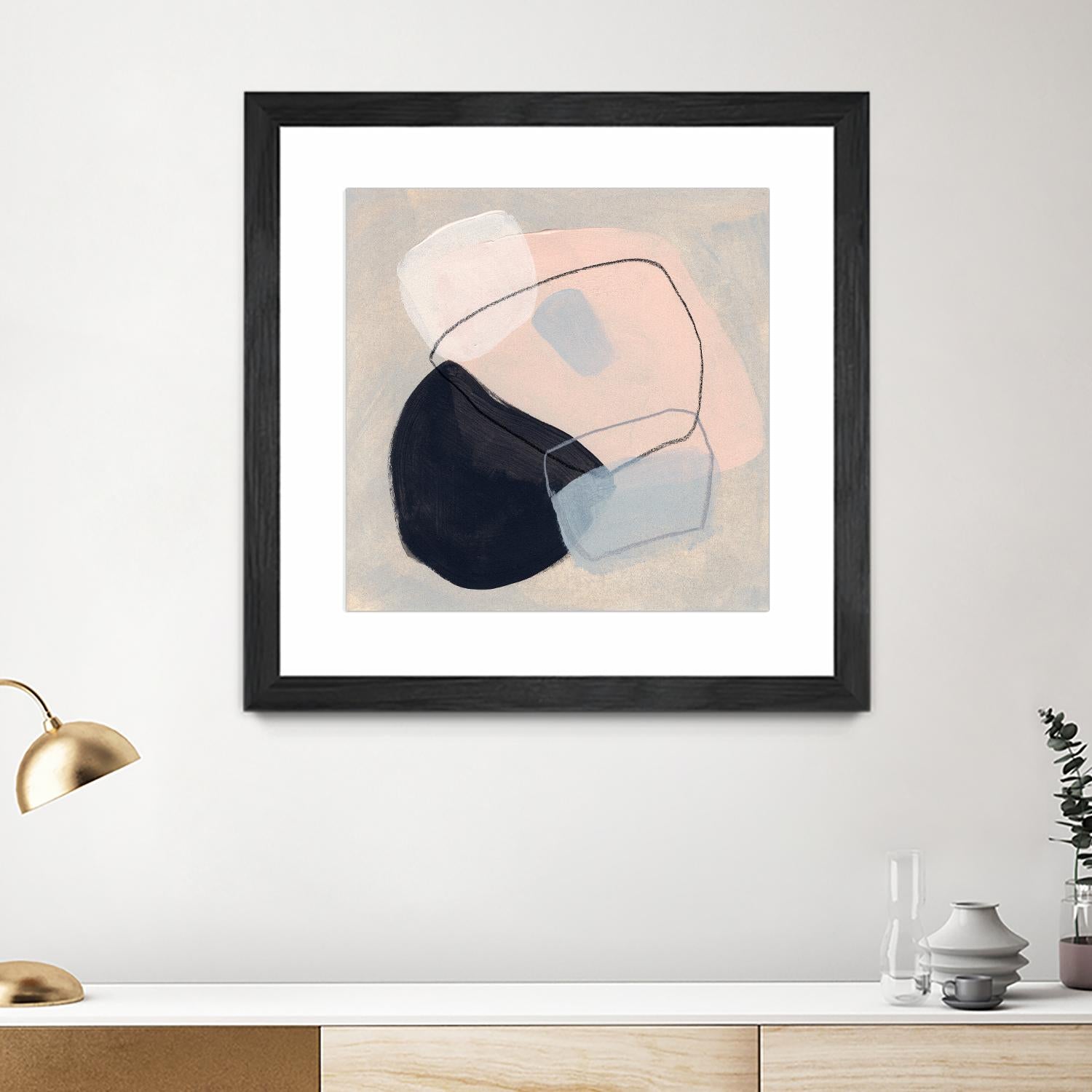 Keystone III by June Vess on GIANT ART - beige abstract abstract