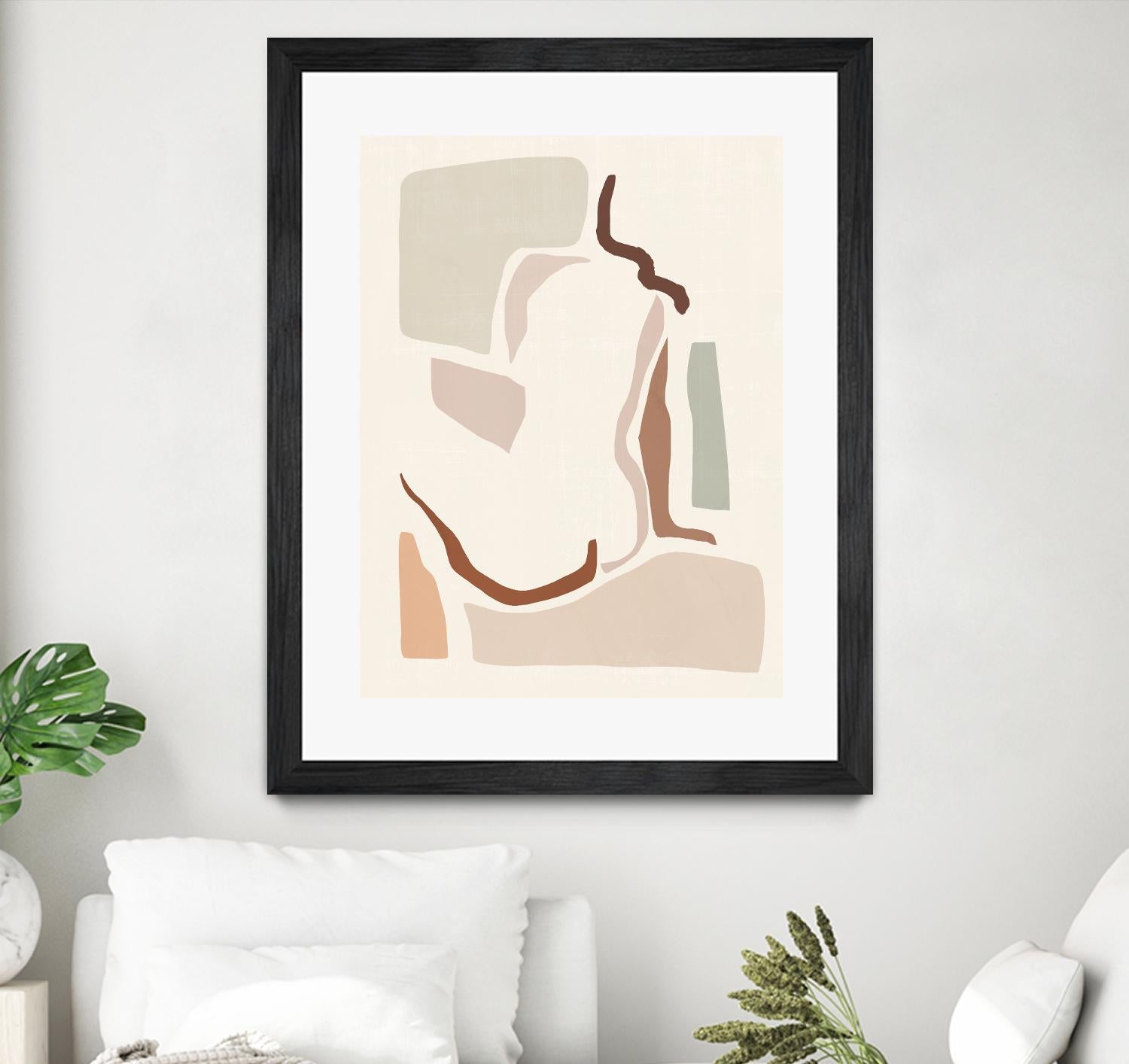 Lounge Abstract I by Victoria Barnes on GIANT ART - pink fashion & figurative abstract