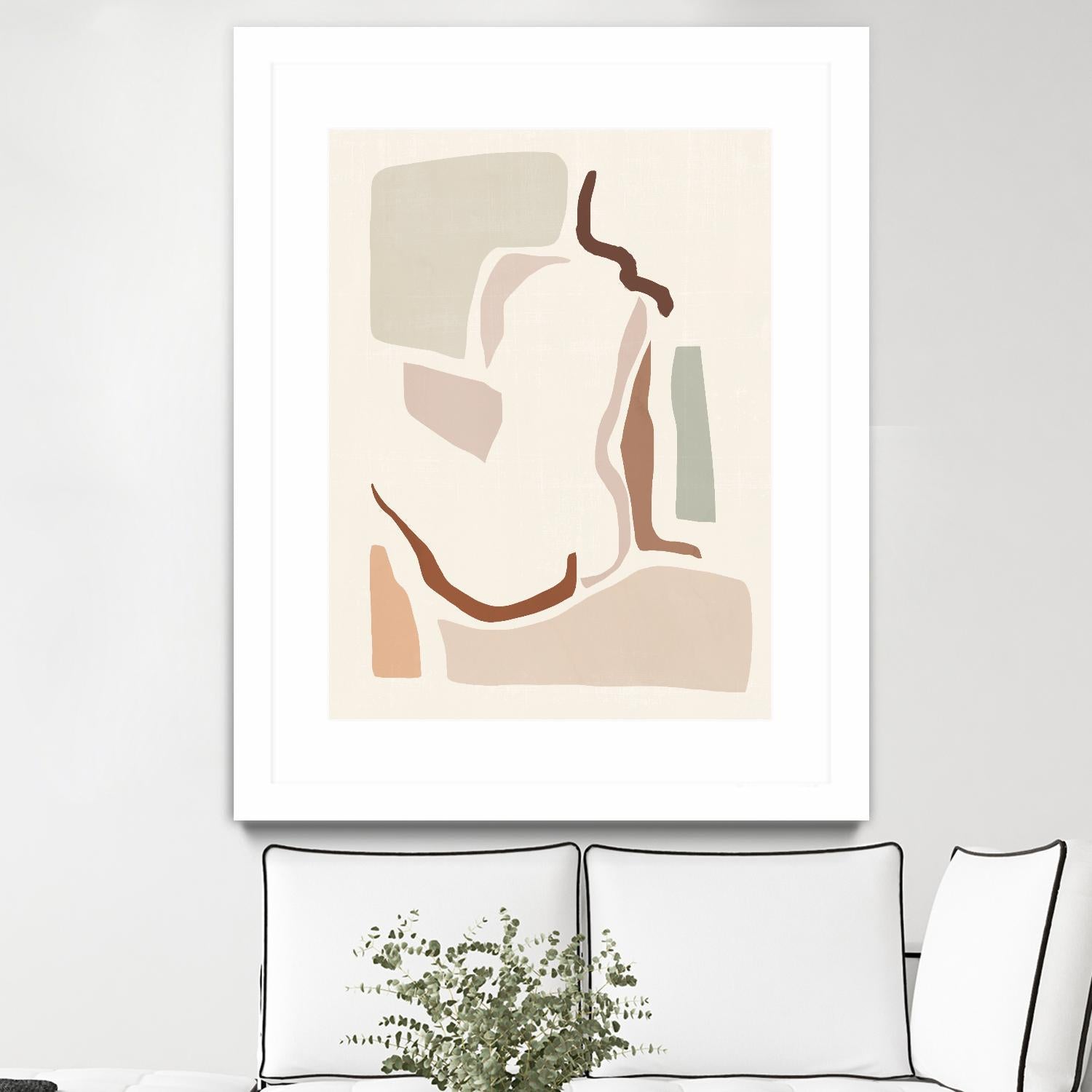 Lounge Abstract I by Victoria Barnes on GIANT ART - pink fashion & figurative abstract