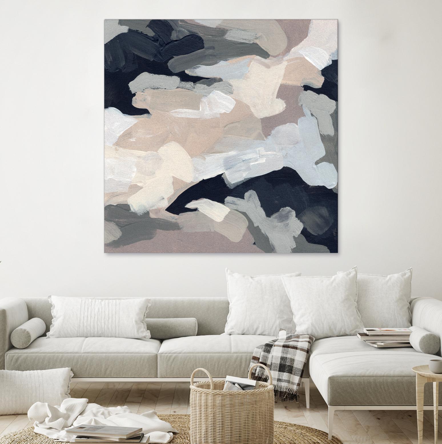Monochrome Currents I by June Vess on GIANT ART - white abstract abstract