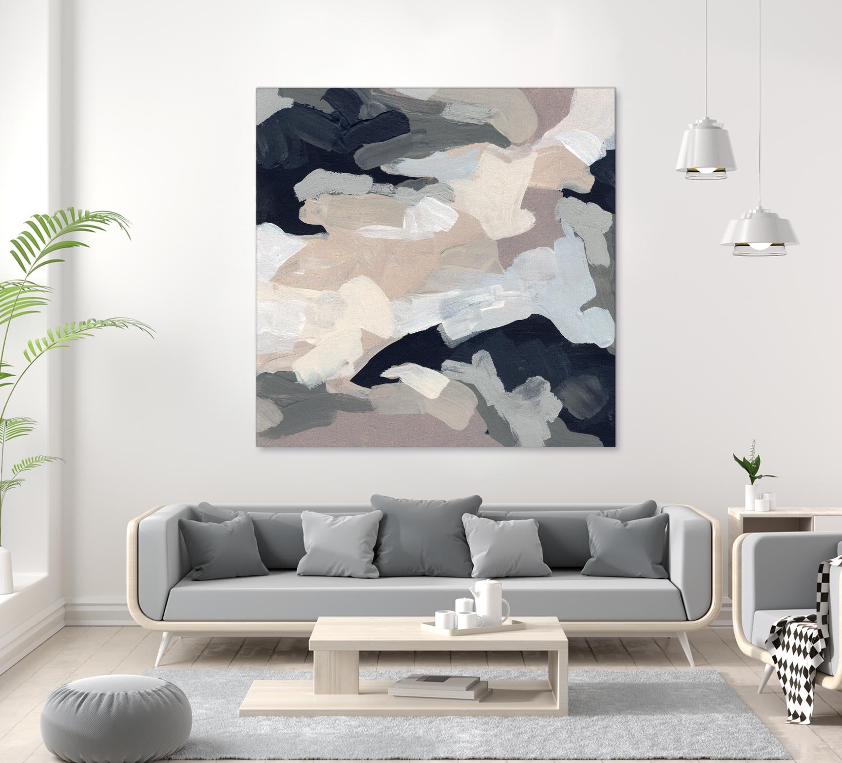 Monochrome Currents I by June Vess on GIANT ART - white abstract abstract