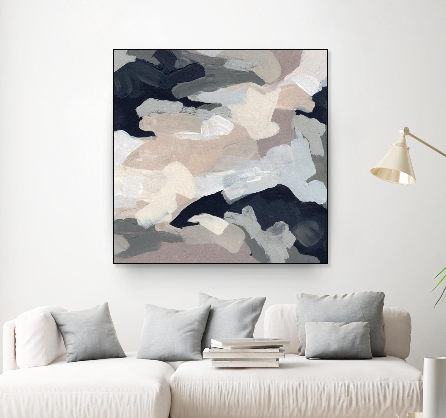 Monochrome Currents I by June Vess on GIANT ART - white abstract abstract