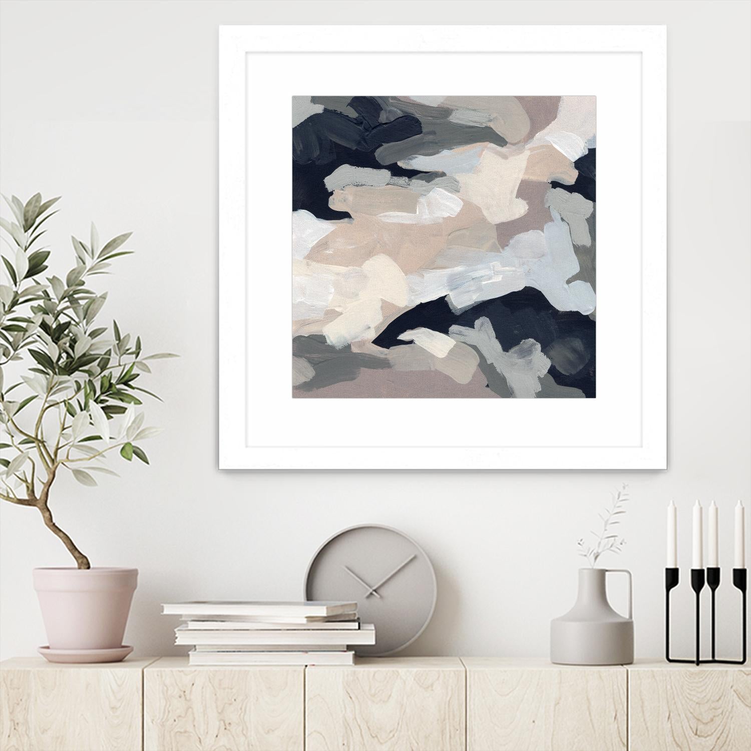 Monochrome Currents I by June Vess on GIANT ART - white abstract abstract