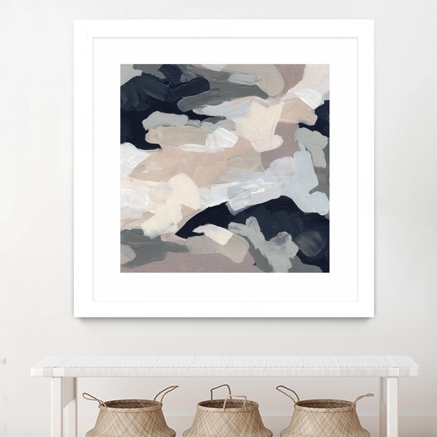 Monochrome Currents I by June Vess on GIANT ART - white abstract abstract