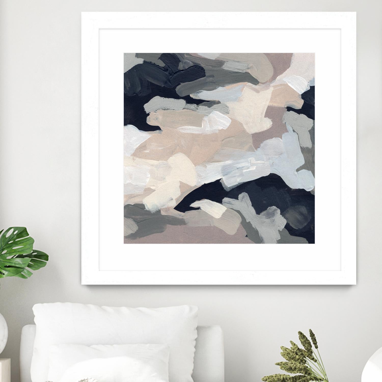 Monochrome Currents I by June Vess on GIANT ART - white abstract abstract