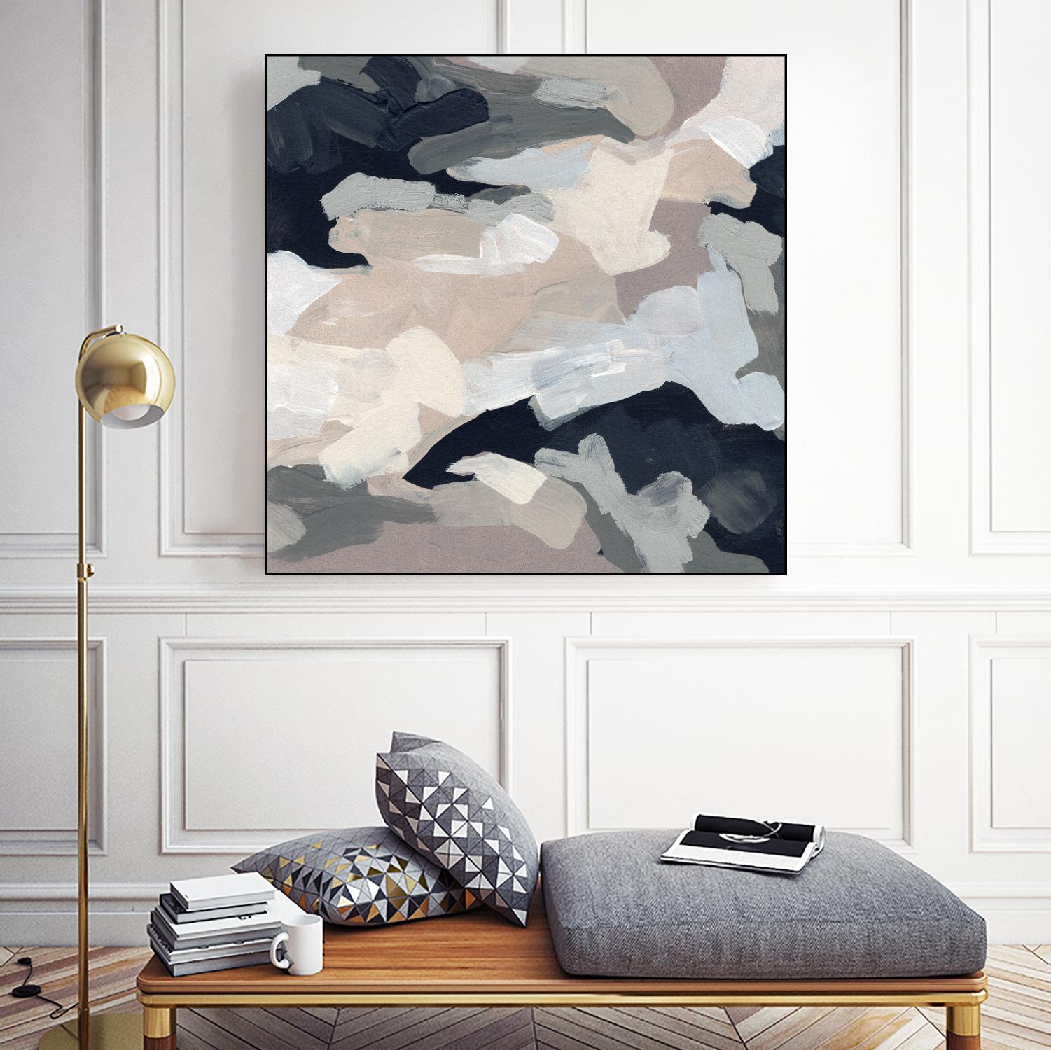 Monochrome Currents I by June Vess on GIANT ART - white abstract abstract