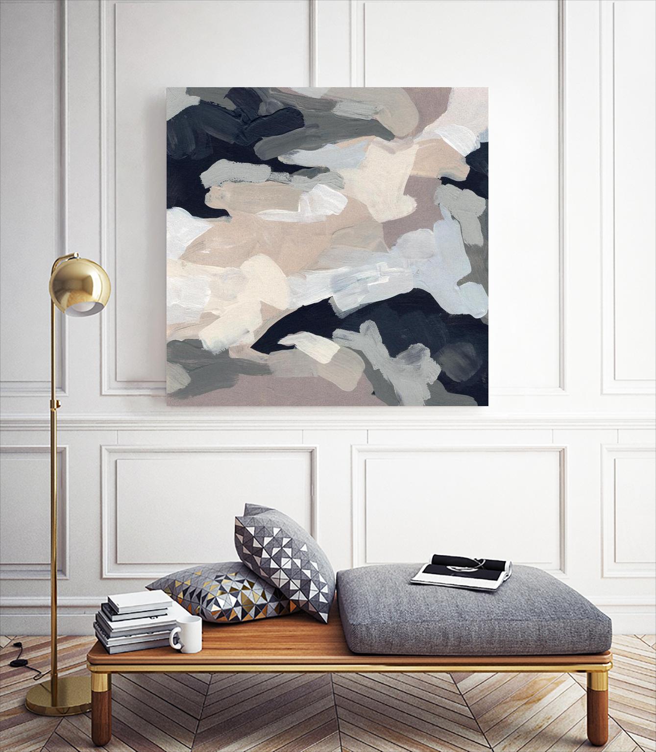 Monochrome Currents I by June Vess on GIANT ART - white abstract abstract