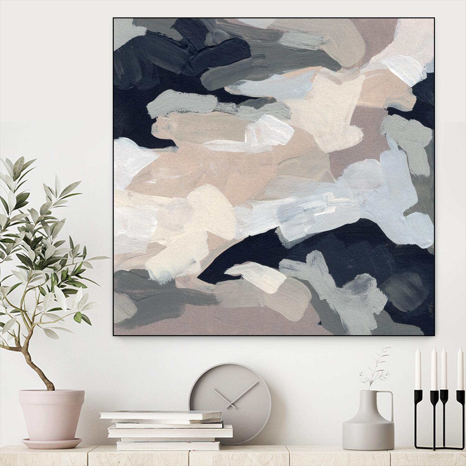 Monochrome Currents I by June Vess on GIANT ART - white abstract abstract