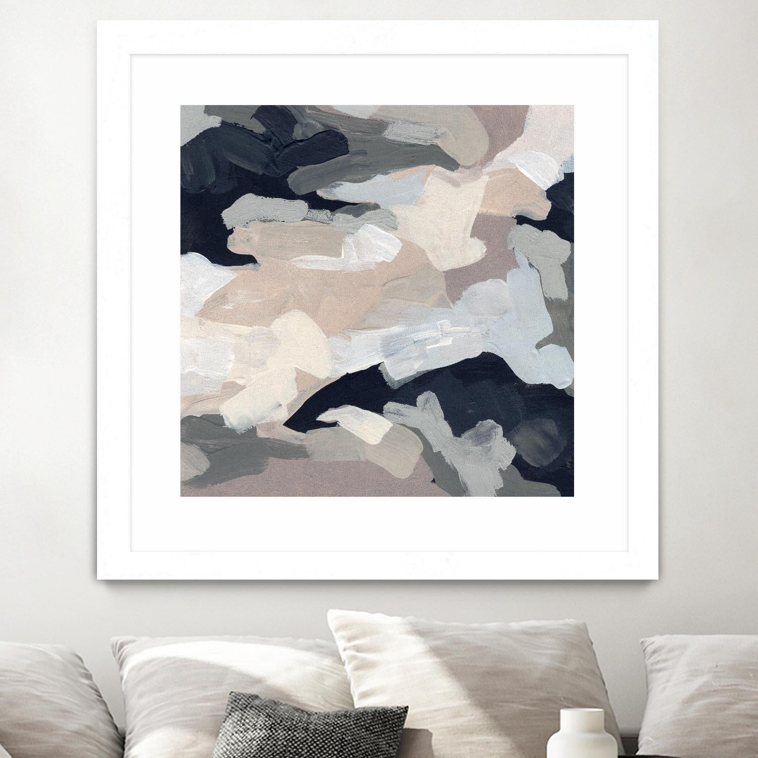 Monochrome Currents I by June Vess on GIANT ART - white abstract abstract