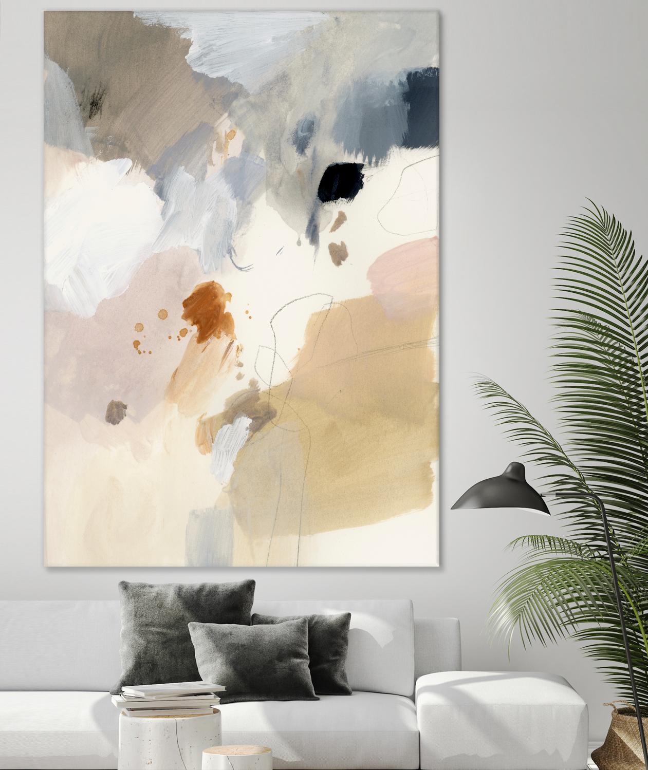 Neutral Scrawl I by Victoria Barnes on GIANT ART - beige abstract abstract