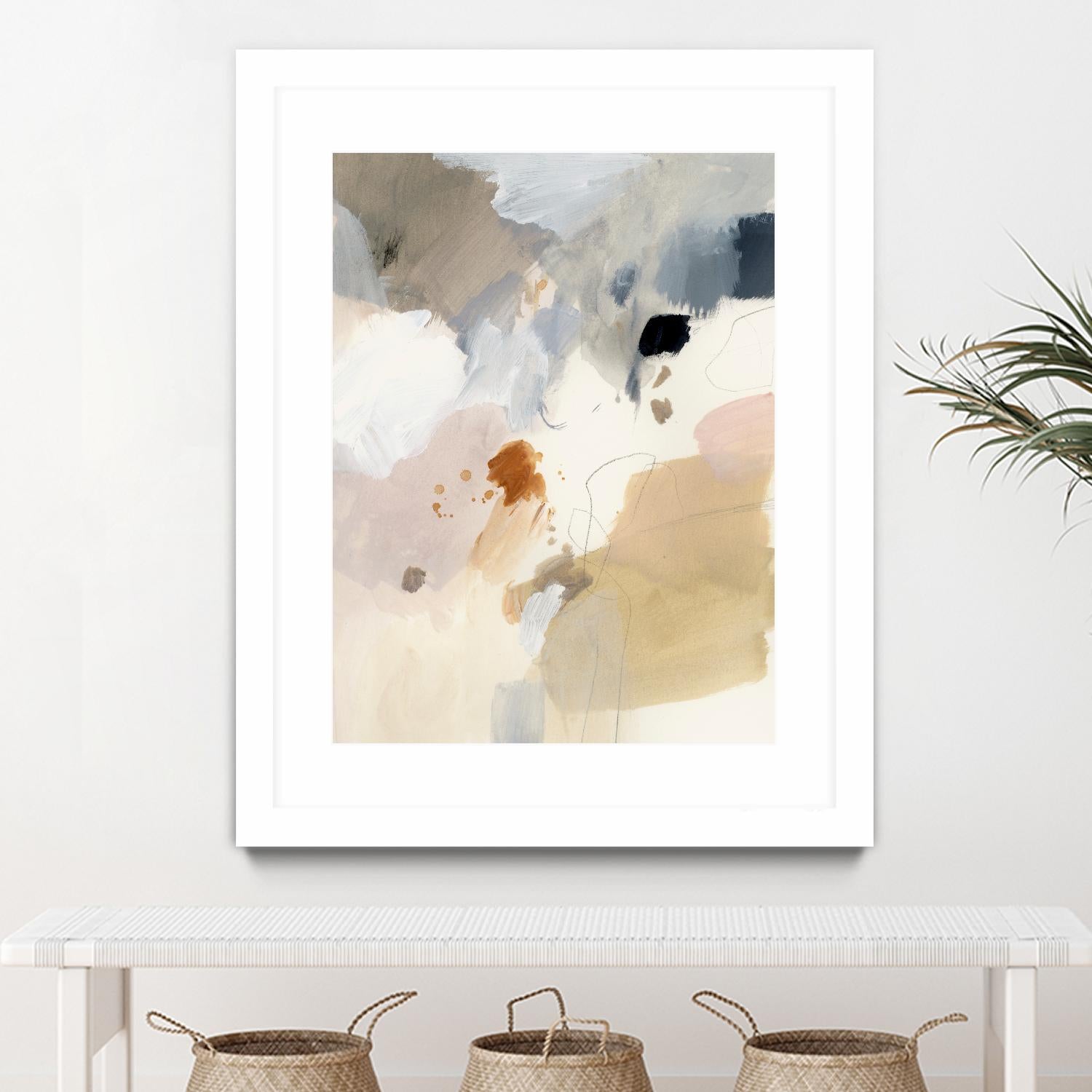Neutral Scrawl I by Victoria Barnes on GIANT ART - beige abstract abstract