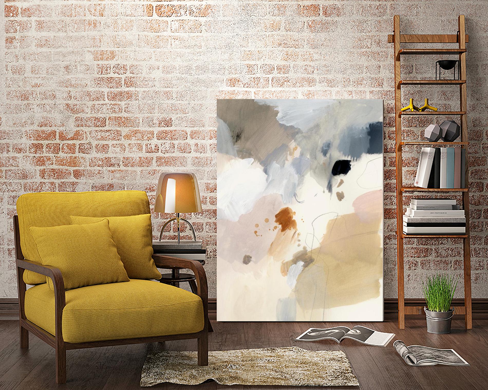 Neutral Scrawl I by Victoria Barnes on GIANT ART - beige abstract abstract