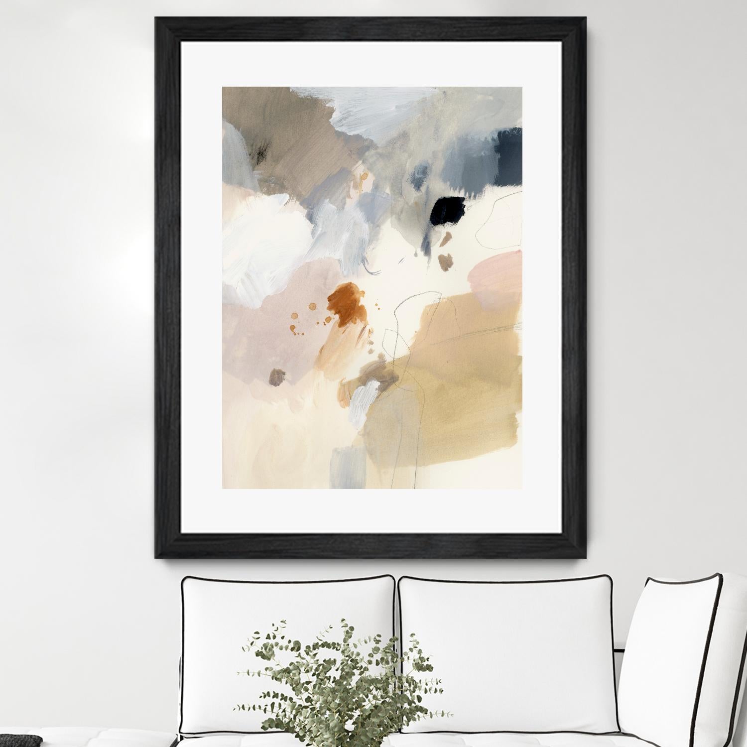 Neutral Scrawl I by Victoria Barnes on GIANT ART - beige abstract abstract