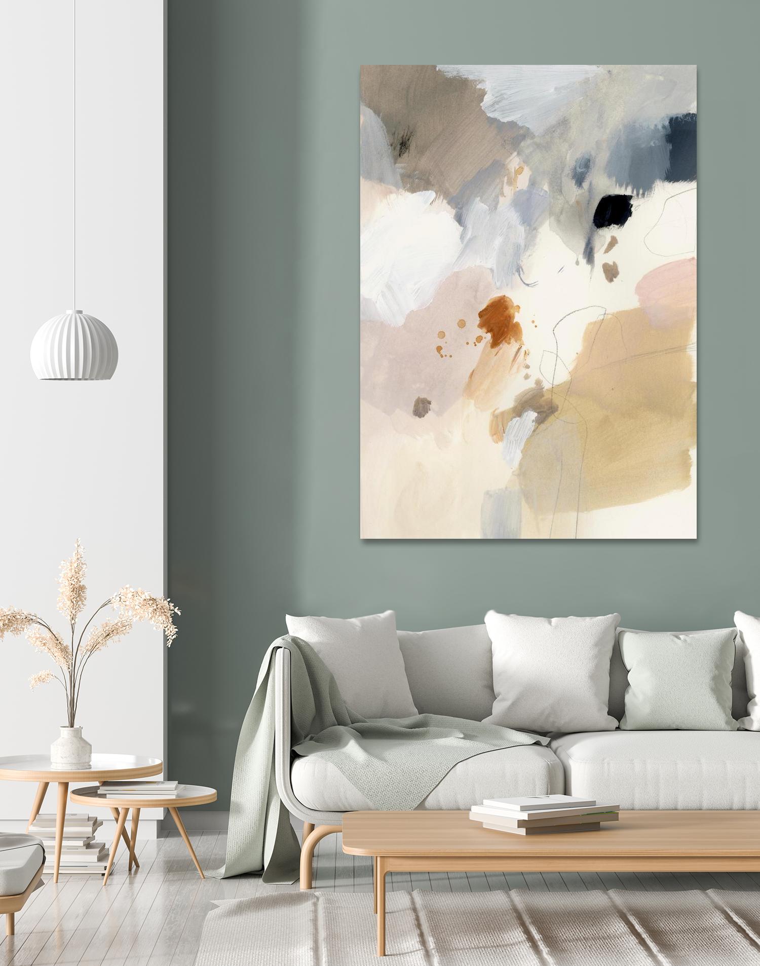 Neutral Scrawl I by Victoria Barnes on GIANT ART - beige abstract abstract