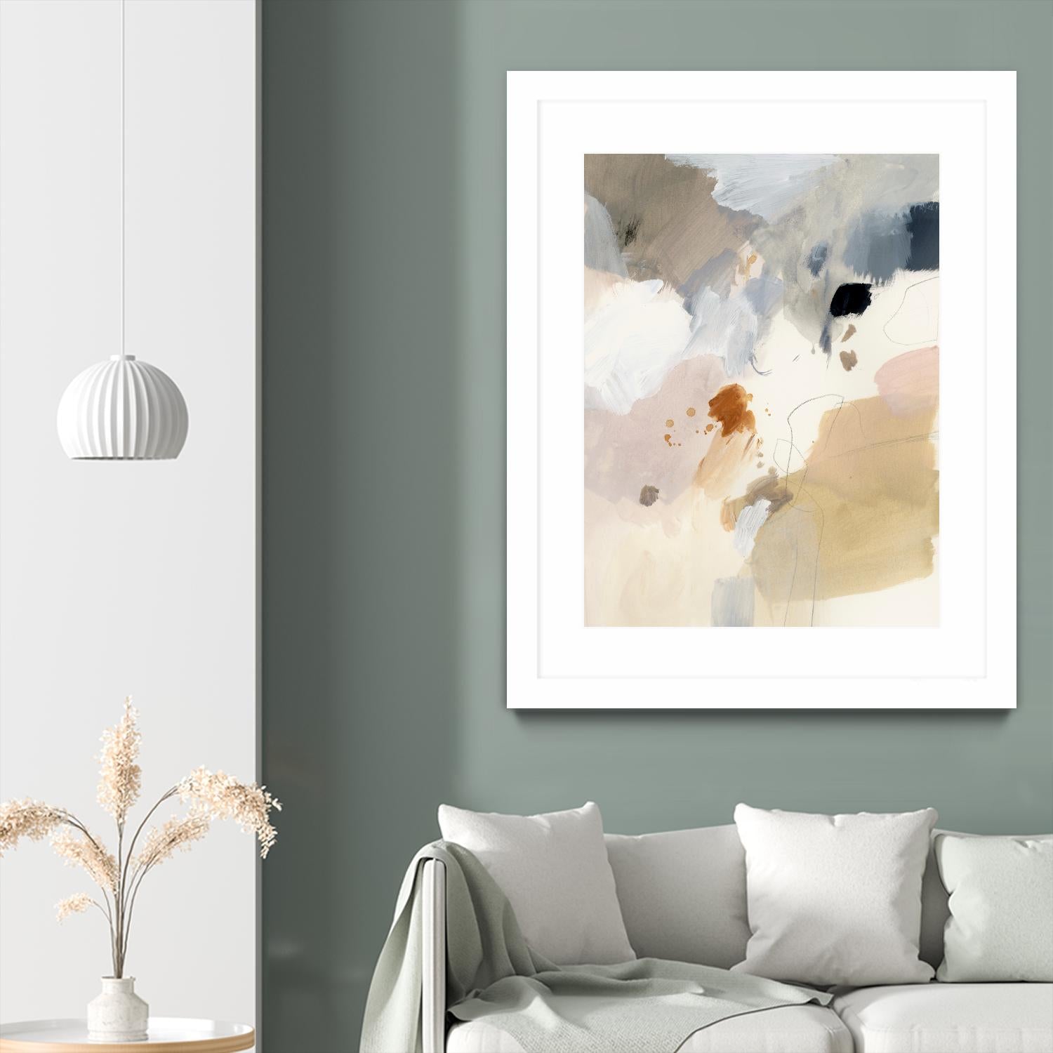 Neutral Scrawl I by Victoria Barnes on GIANT ART - beige abstract abstract