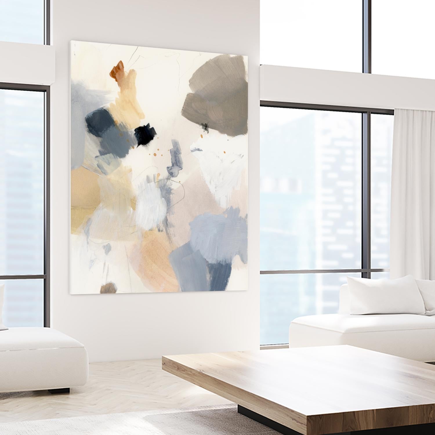 Neutral Scrawl II by Victoria Barnes on GIANT ART - grey abstract abstract