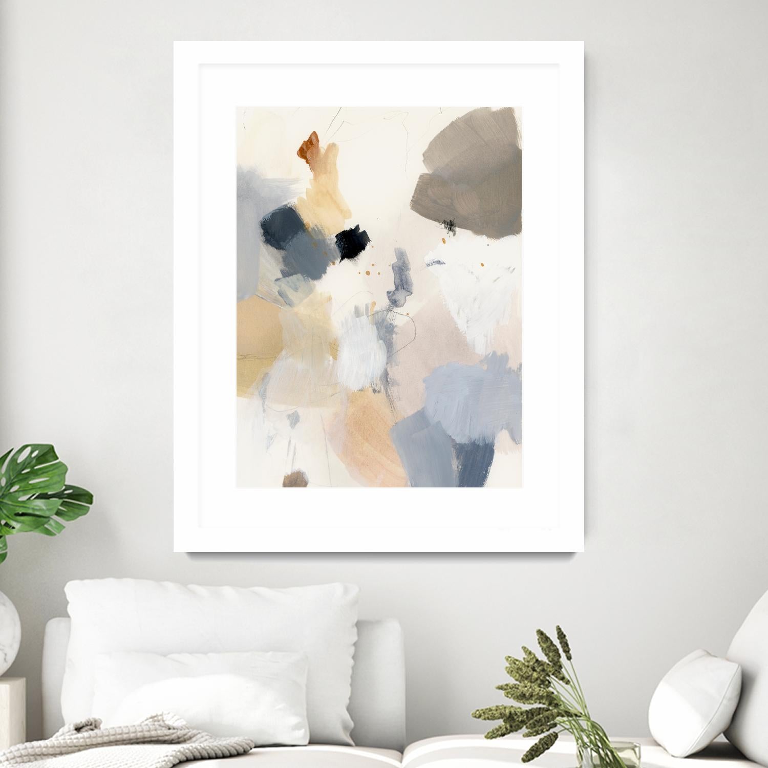 Neutral Scrawl II by Victoria Barnes on GIANT ART - grey abstract abstract