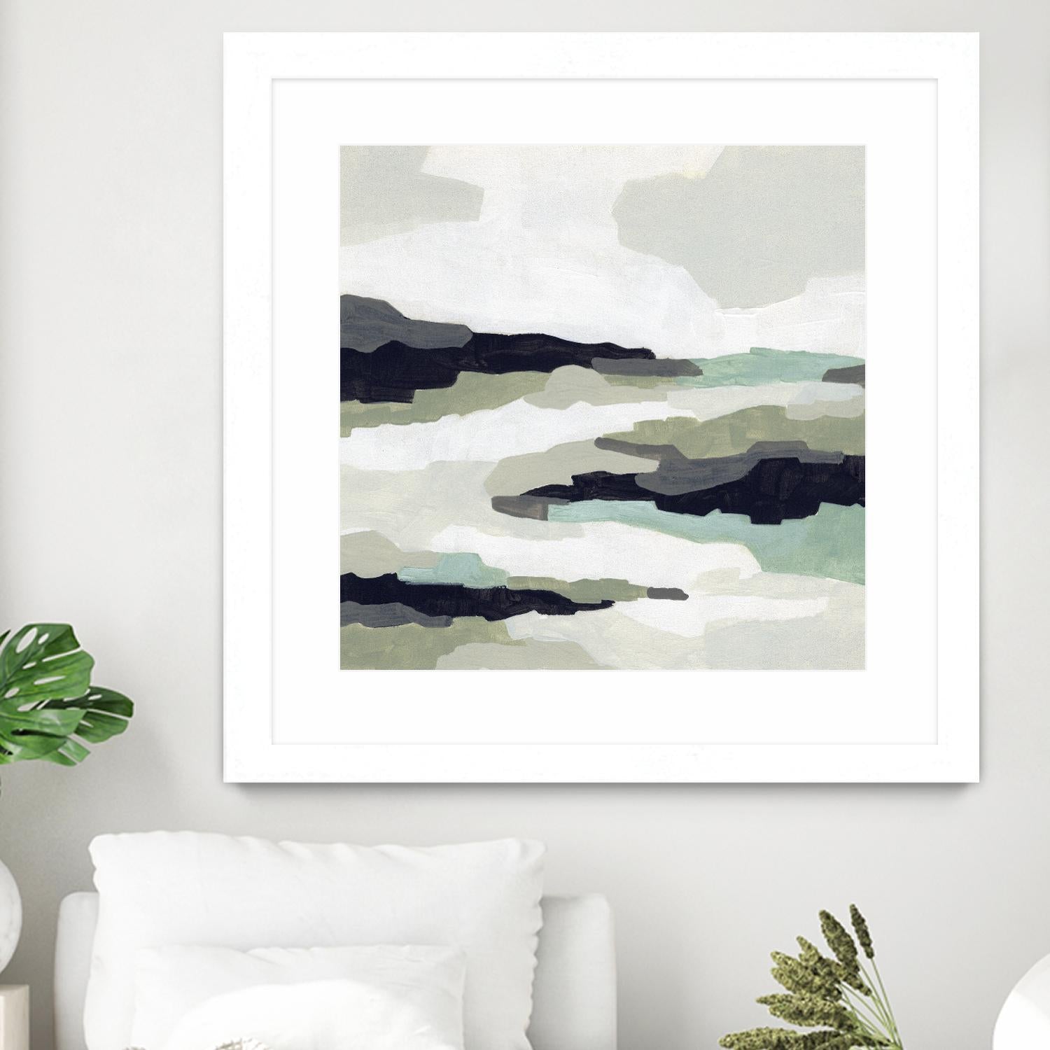 Mint Mesa II by June Vess on GIANT ART - grey abstract abstract