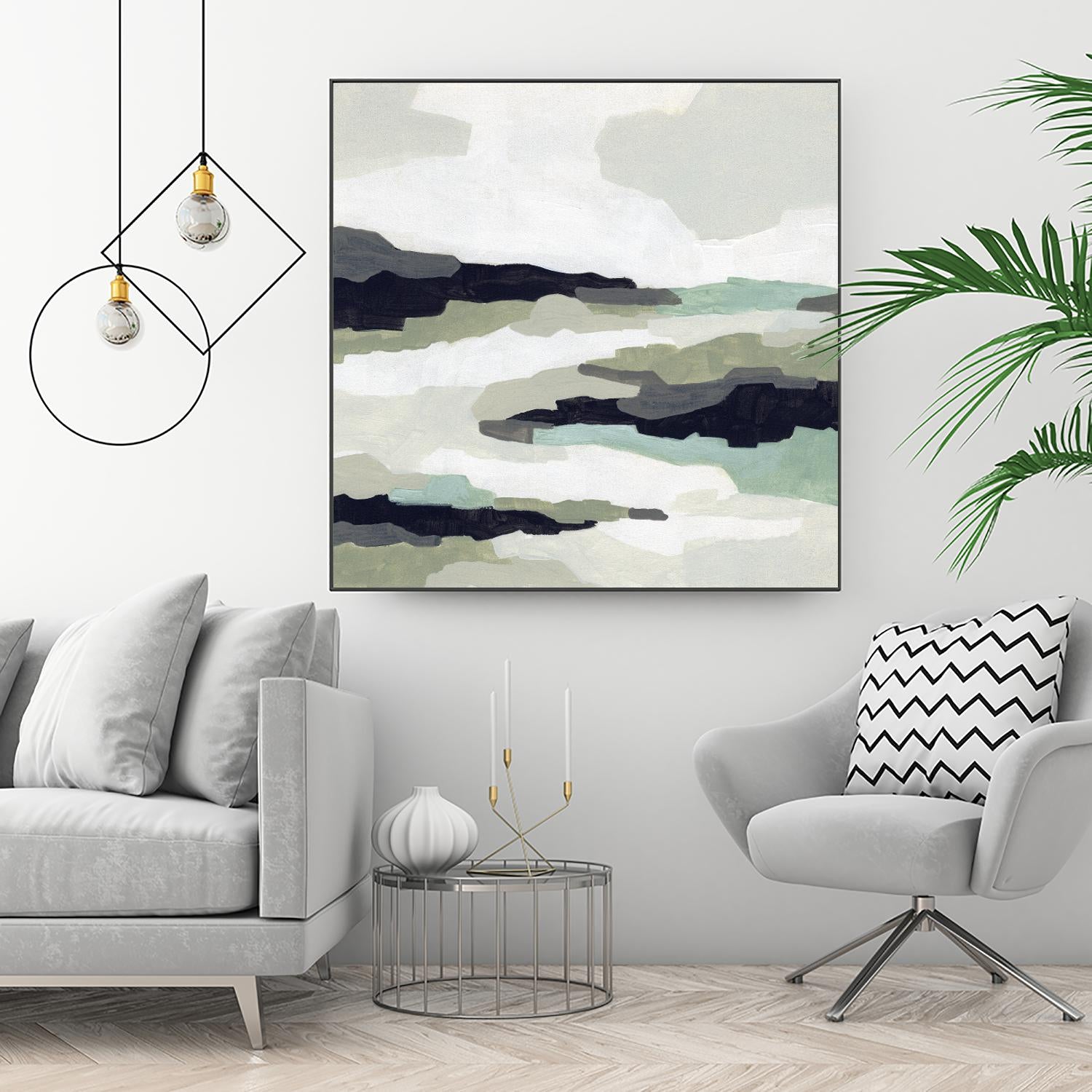 Mint Mesa II by June Vess on GIANT ART - grey abstract abstract