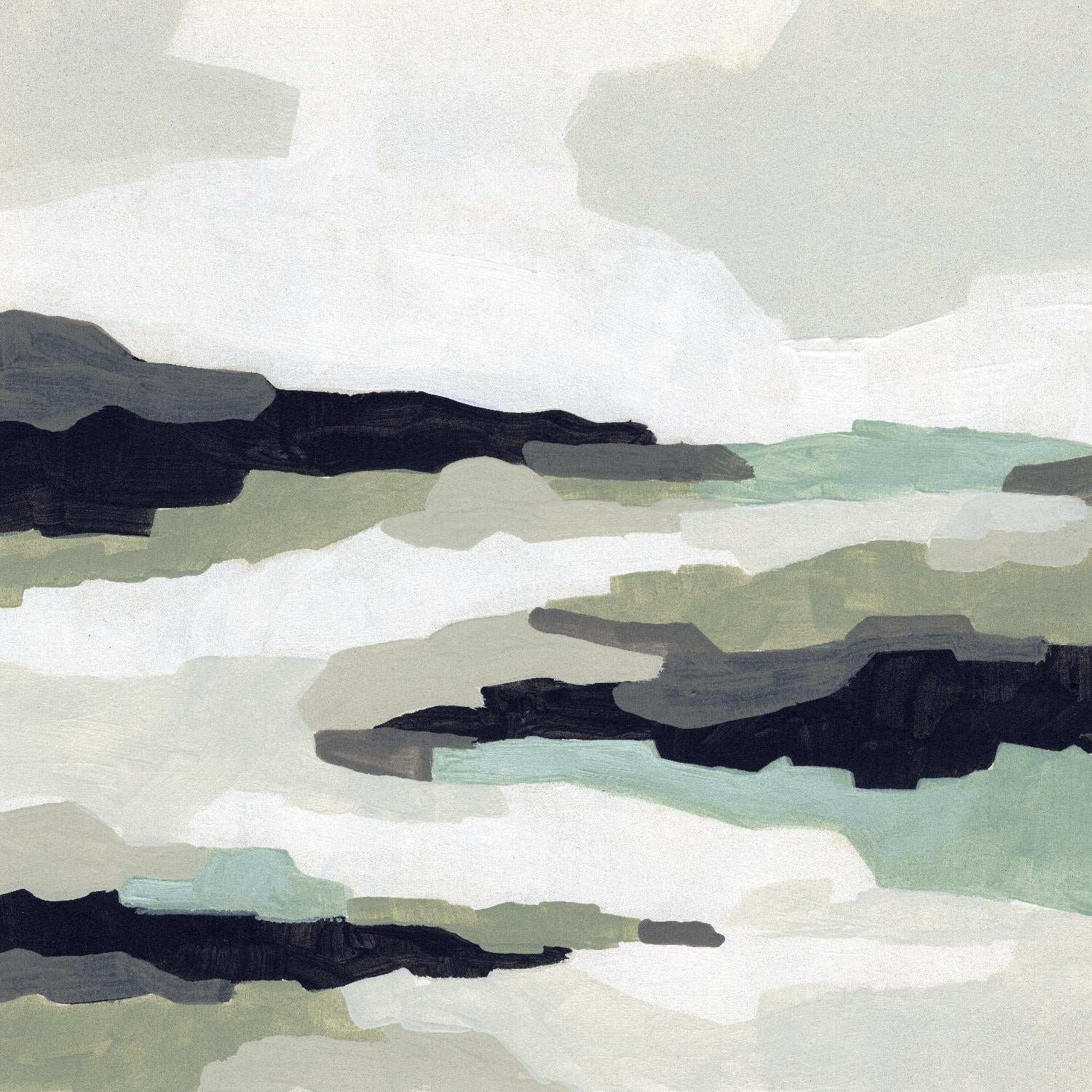 Mint Mesa II by June Vess on GIANT ART - grey abstract abstract