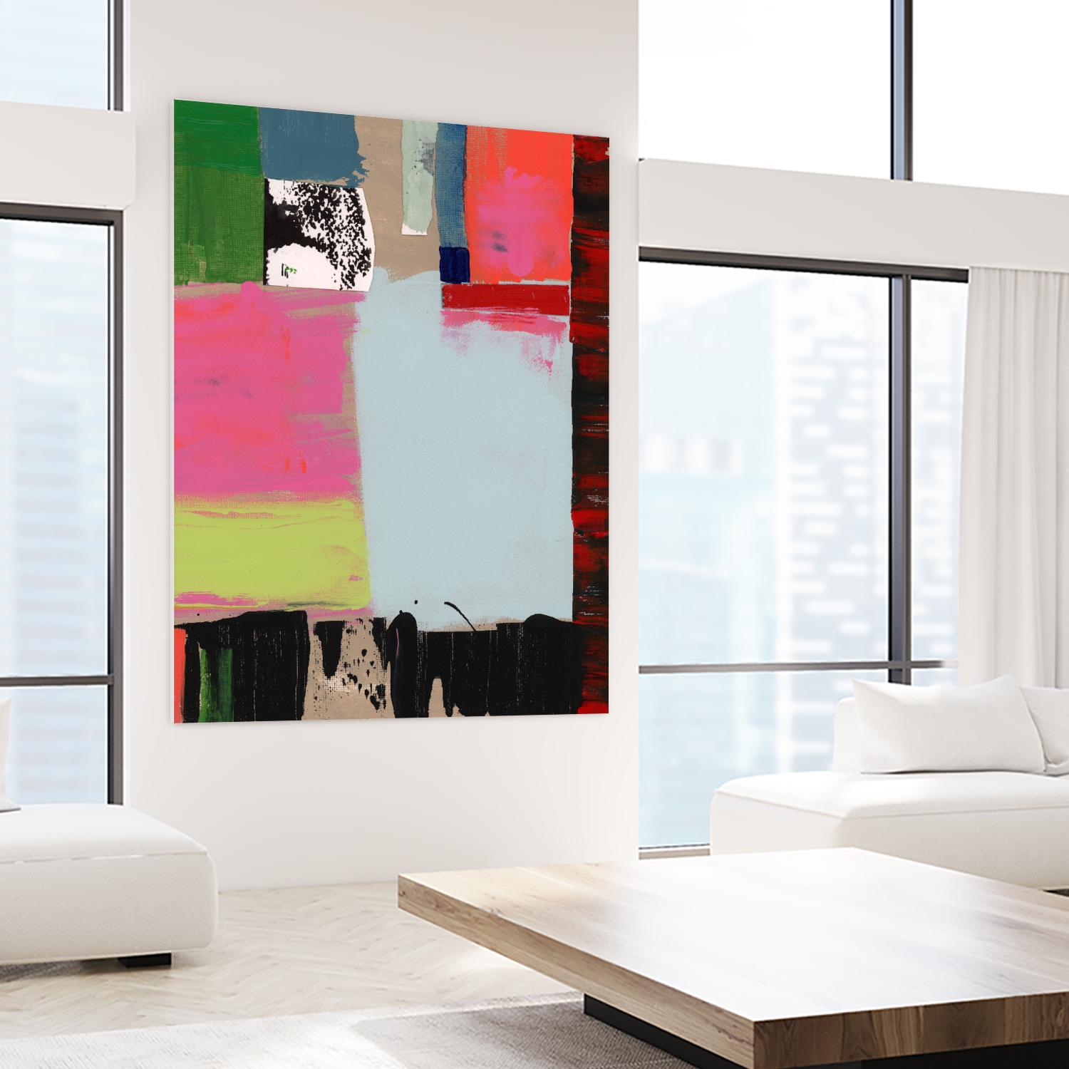 Pink Blocks III by Cartissi on GIANT ART - red abstract abstract