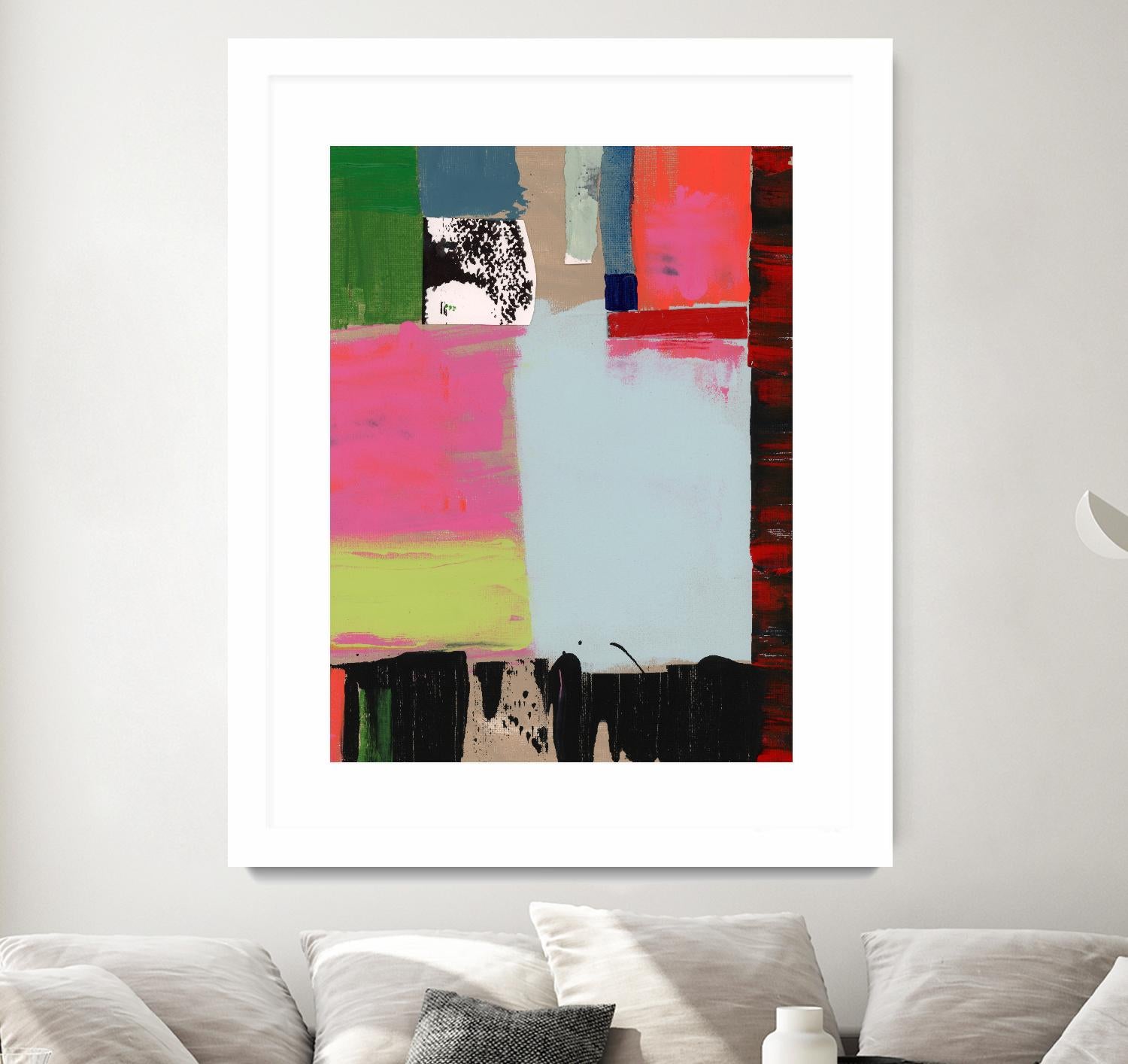 Pink Blocks III by Cartissi on GIANT ART - red abstract abstract