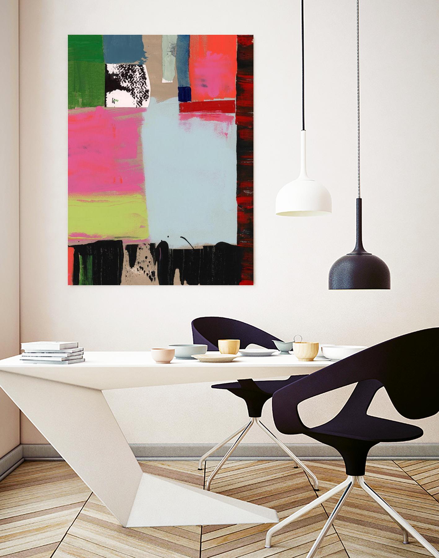 Pink Blocks III by Cartissi on GIANT ART - red abstract abstract