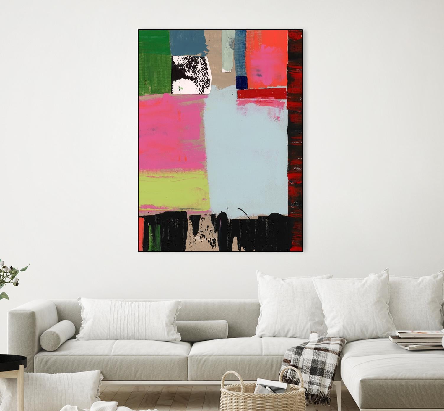 Pink Blocks III by Cartissi on GIANT ART - red abstract abstract