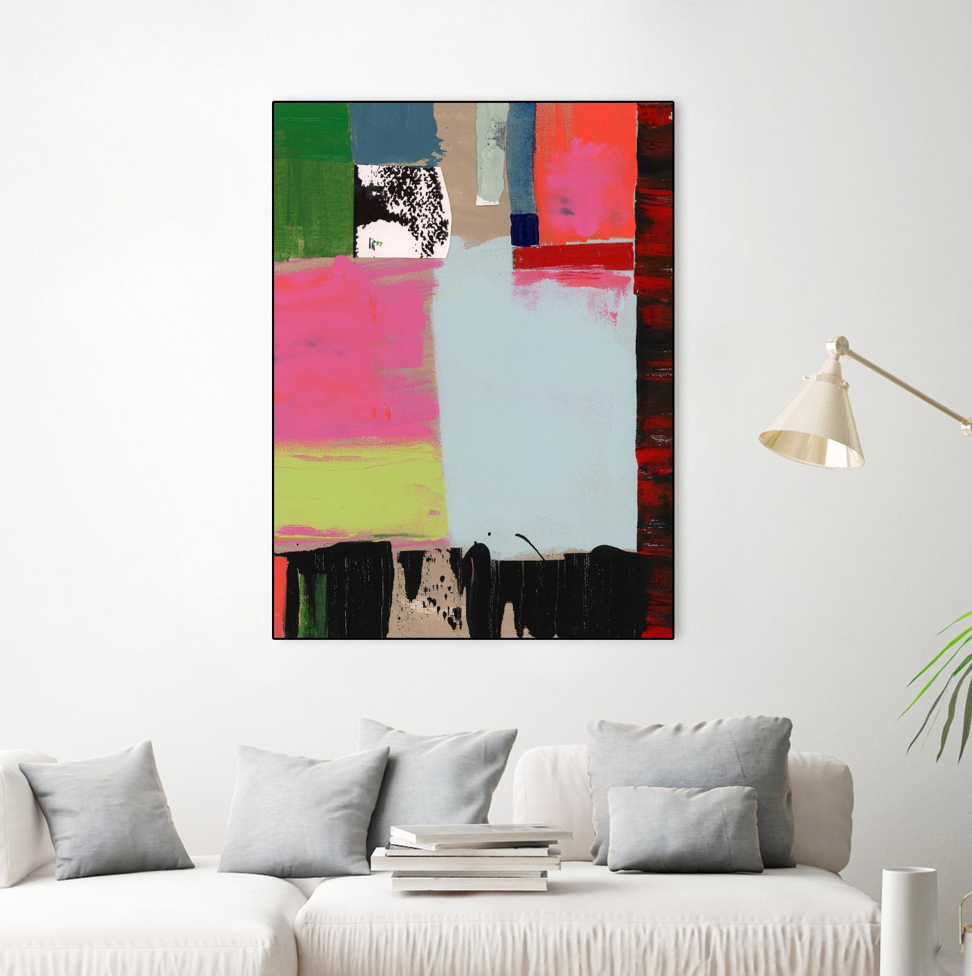 Pink Blocks III by Cartissi on GIANT ART - red abstract abstract