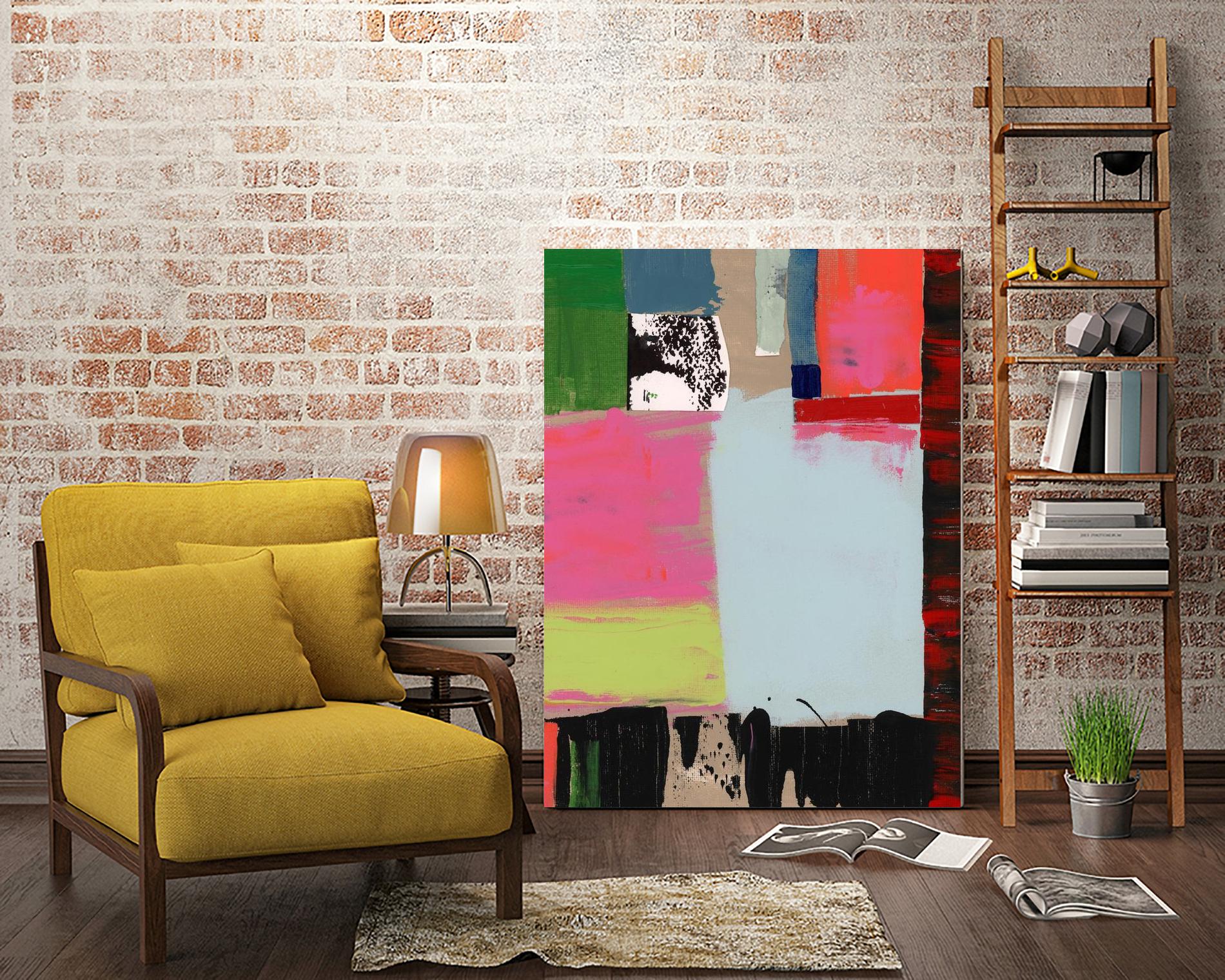 Pink Blocks III by Cartissi on GIANT ART - red abstract abstract