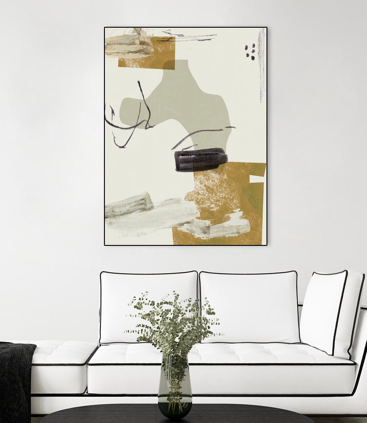 Over the Line IV by Melissa Wang on GIANT ART - beige abstract abstract