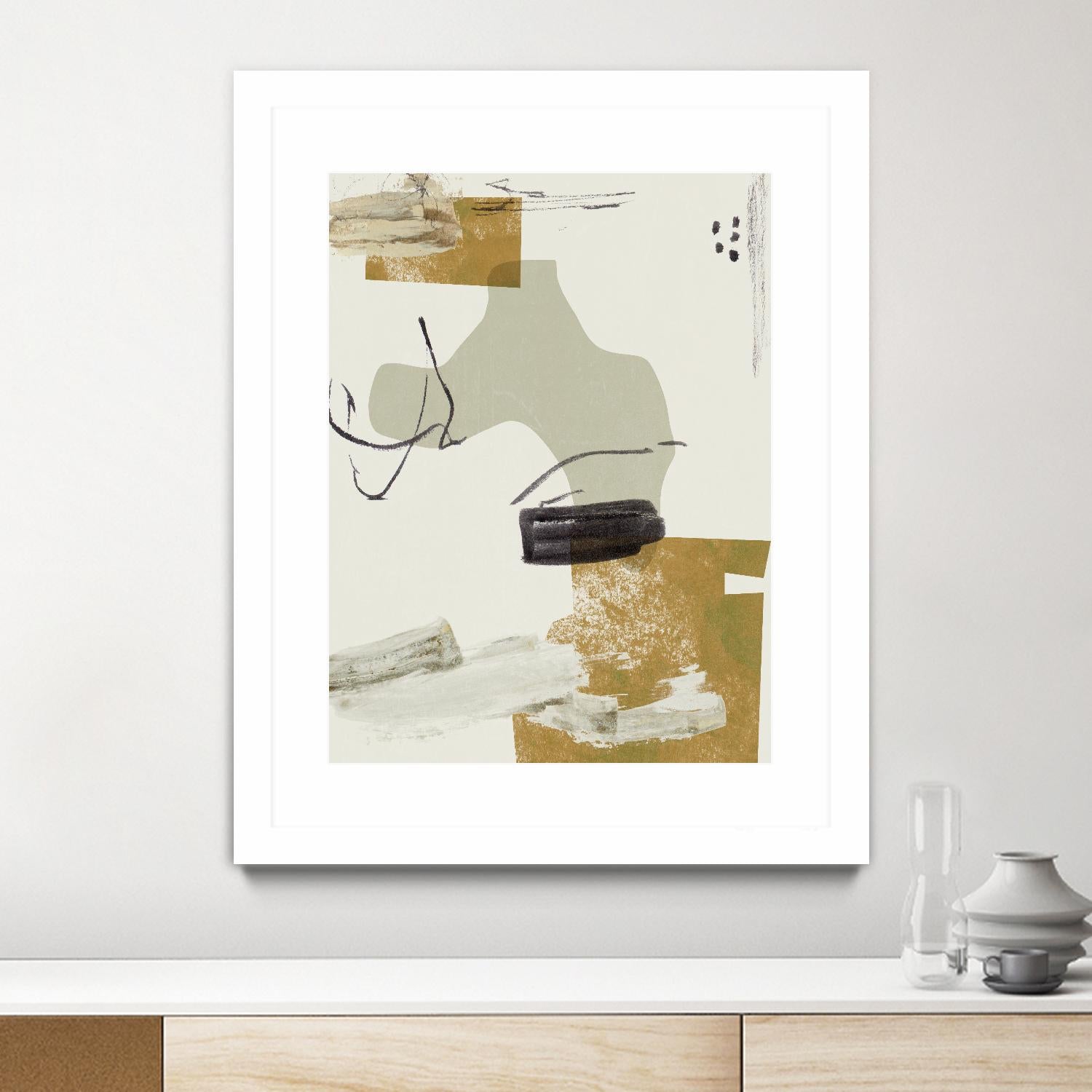 Over the Line IV by Melissa Wang on GIANT ART - beige abstract abstract