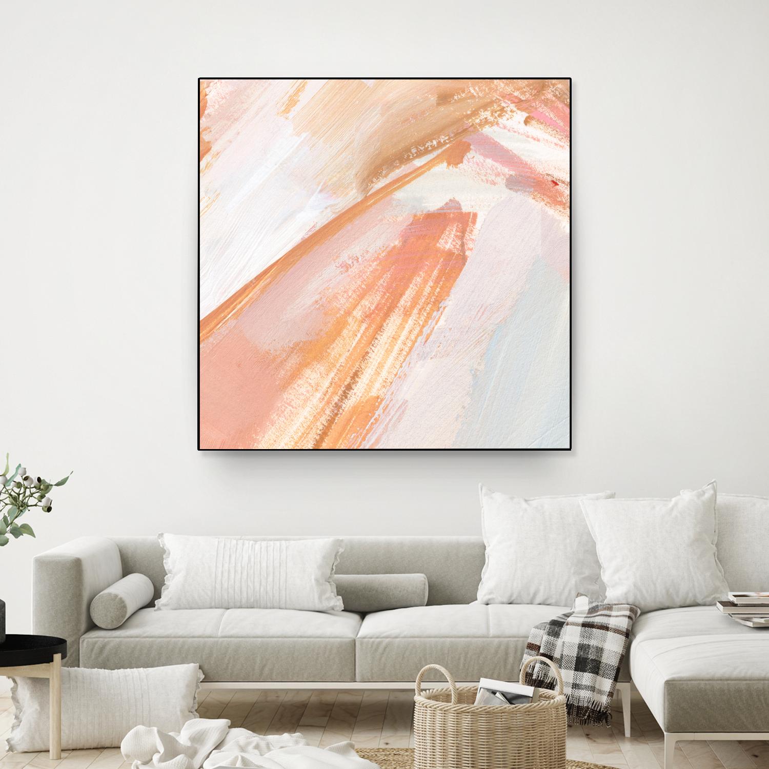 Pink Vanilla III by Annie Warren on GIANT ART - orange abstract abstract