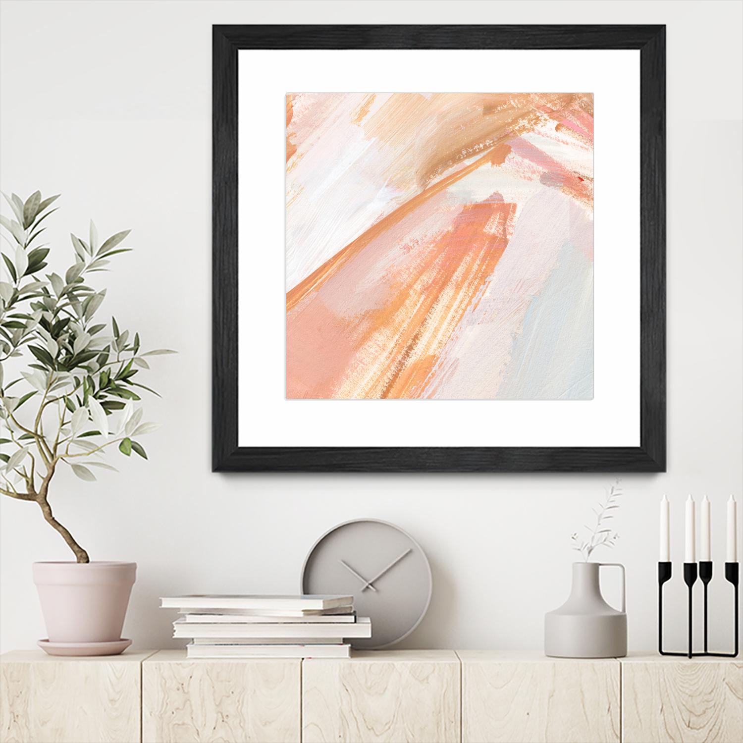 Pink Vanilla III by Annie Warren on GIANT ART - orange abstract abstract