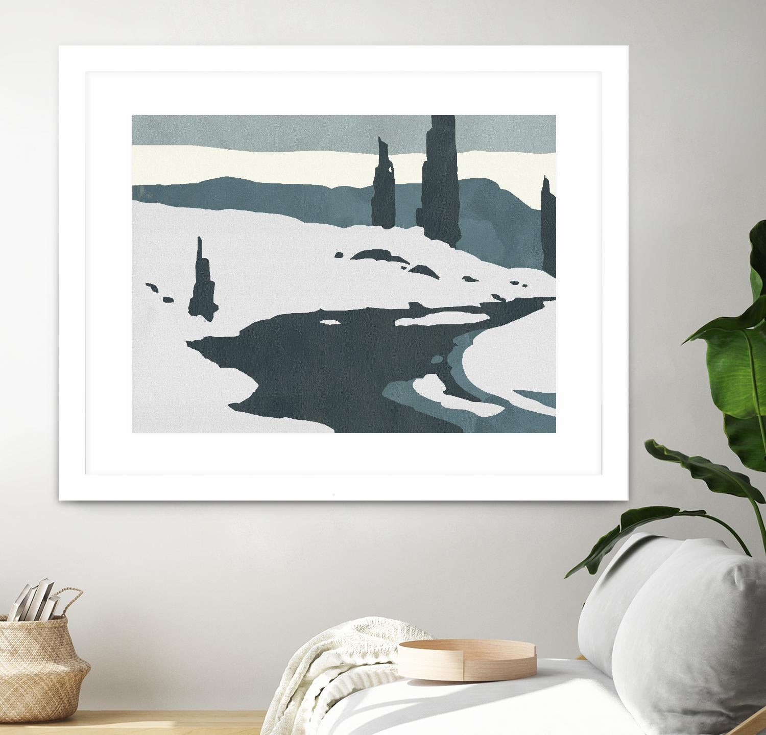 Cutter Island II by Jacob Green on GIANT ART - blue landscapes & seascapes forest