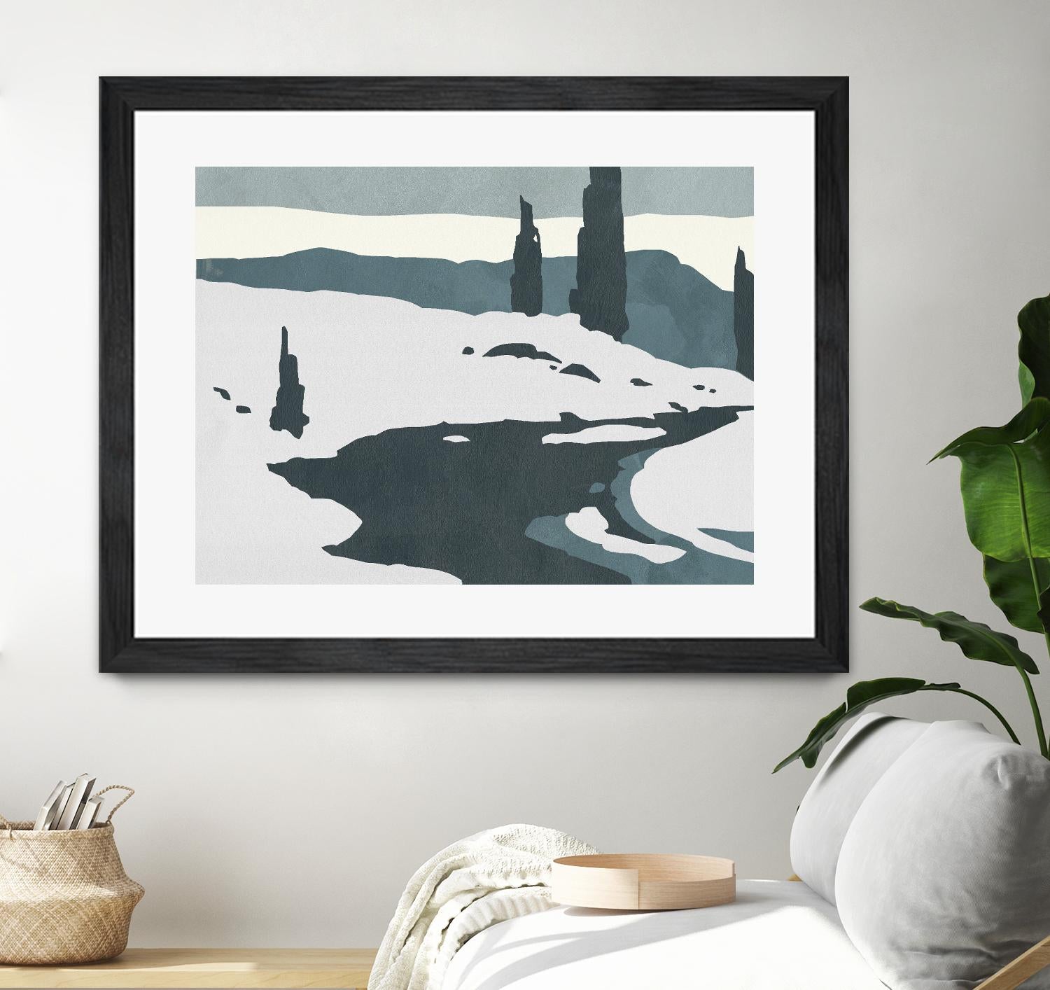 Cutter Island II by Jacob Green on GIANT ART - blue landscapes & seascapes forest