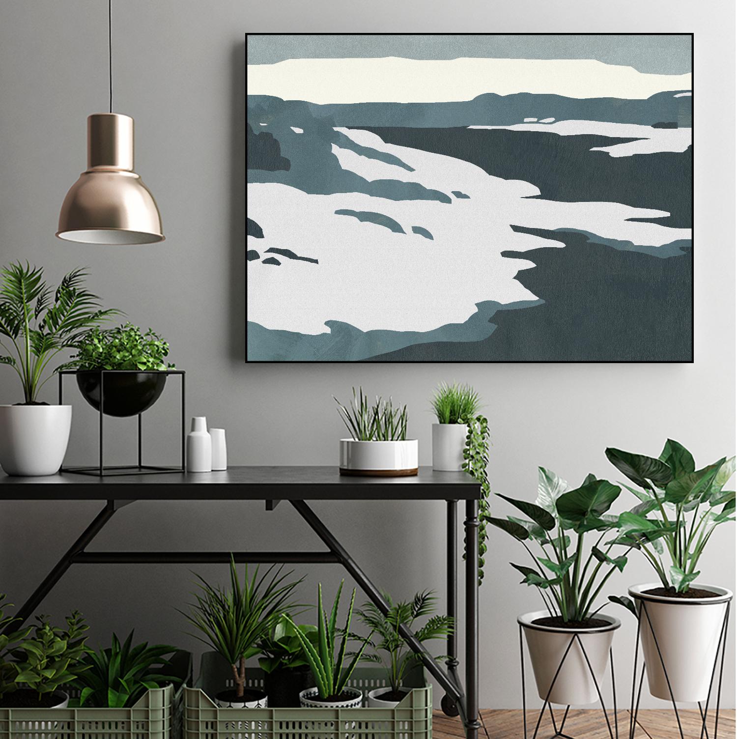 Cutter Island III by Jacob Green on GIANT ART - beige landscapes & seascapes abstract