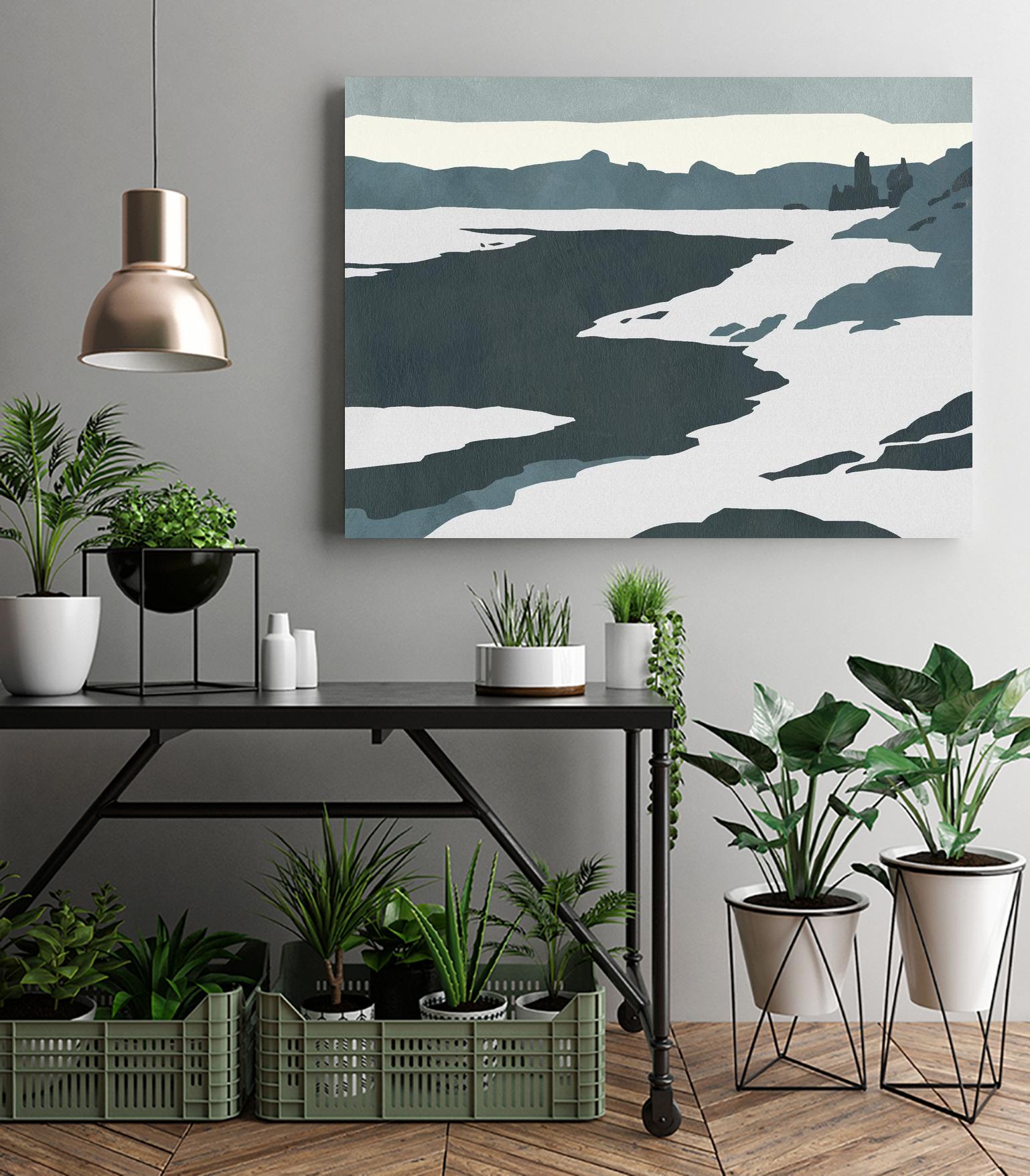 Cutter Island IV by Jacob Green on GIANT ART - green landscapes & seascapes abstract