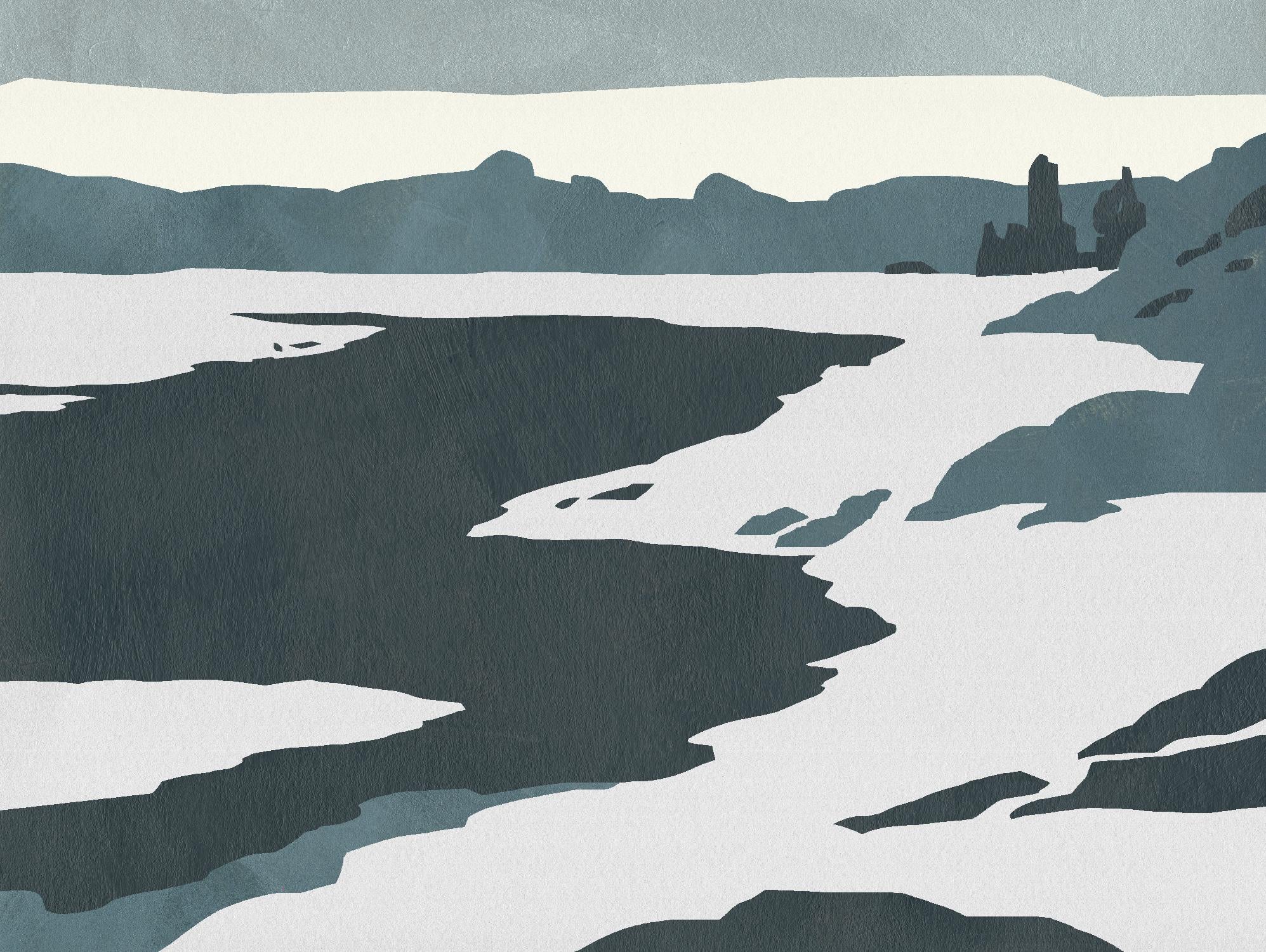 Cutter Island IV by Jacob Green on GIANT ART - green landscapes & seascapes abstract