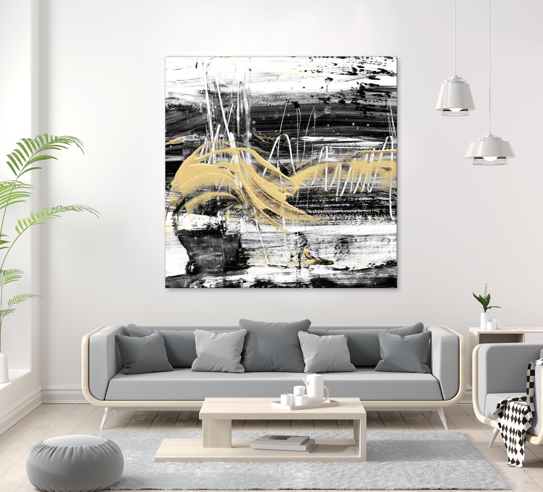 Gold Wave I by Ethan Harper on GIANT ART - gold abstract abstract