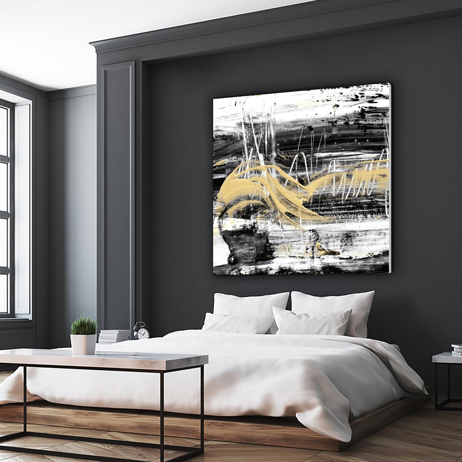 Gold Wave I by Ethan Harper on GIANT ART - gold abstract abstract