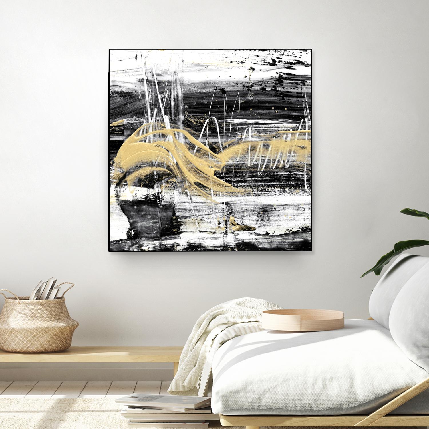 Gold Wave I by Ethan Harper on GIANT ART - gold abstract abstract