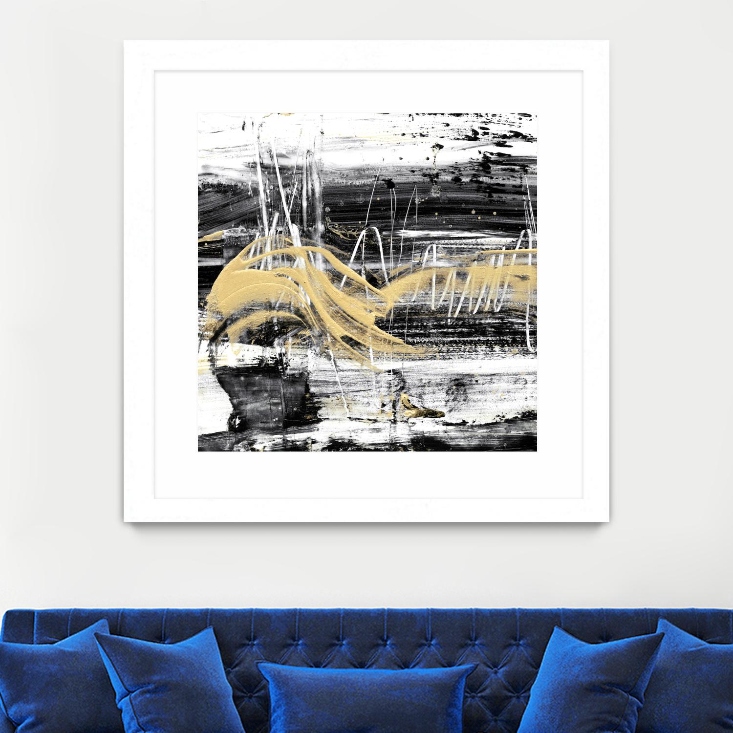 Gold Wave I by Ethan Harper on GIANT ART - gold abstract abstract